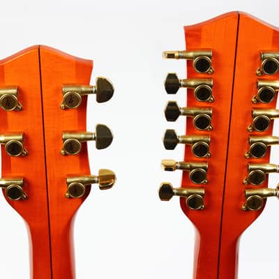 Gretsch G6120-6/12 Chet Atkins Nashville Double Neck Guitar MIJ Made In Japan Orange Rare! c 1997 image 14