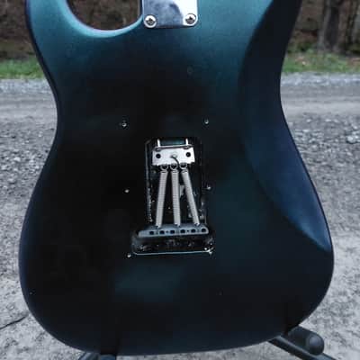 Squier Custom Bullet Stratocaster Upgraded Wilkinson Saddles Humbucker pickups Satin Pearl Blue image 9