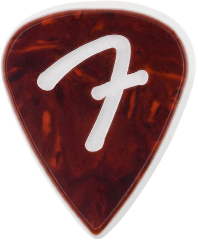 Genuine Fender F-Grip 3-Ply Guitar Picks - 351 Shape - Tortoise Shell - 3 PACK image 1