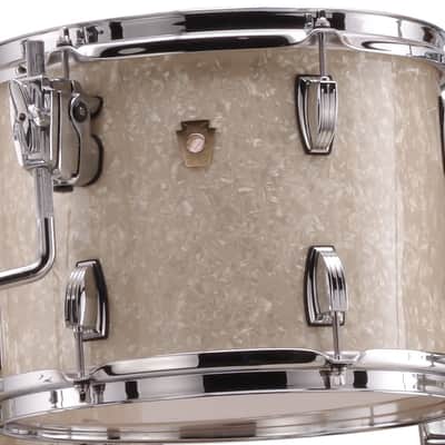 Ludwig *Pre-Order* Classic Maple 8x10" Vintage White Marine Pearl Rack Tom Tom Drum Atlas Mount | Made in the USA | Special Order | Authorized Dealer image 1