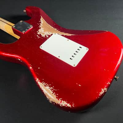 Fender Custom Shop 1958 Stratocaster, Heavy Relic-Faded Aged Candy Apple Red image 10
