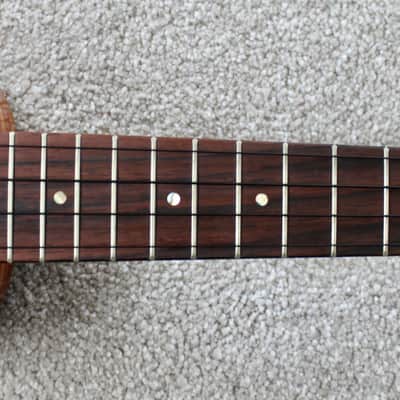 2001 G String Ukulele Co. Koa Soprano Ukulele Hawaiian Style Tattoo Laser Engraving image 13