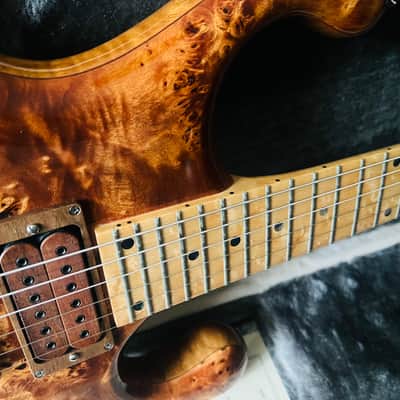 Fibenare Erotic Dalmat  Burl Maple Natural with Wood Pickup Covers Rare! image 19