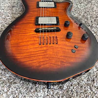 Godin LGX-SA with AAA Flame Maple Top 2011 - Cognac Burst image 9