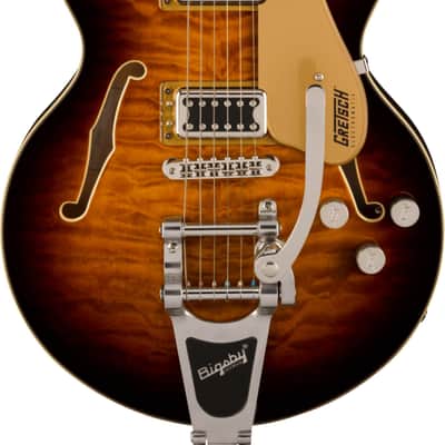 Gretsch G5655T-QM Electromatic Jr. Semi-Hollow Electric Guitar, Laurel Fingerboard, Sweet Tea image 1