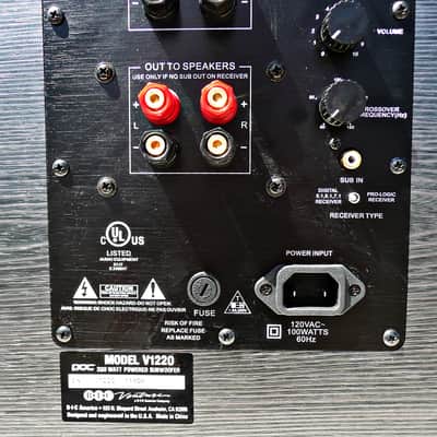 B. I. C America ​Venturi Model V1220 ​200 Watt Powered Subwoofer - Excellent Condition with Owners Manuals - PV Music Home Audio / Electronics Shop Inspected​ ​/ Serviced ​/ Tested - Works / Sounds / Functions / ​Looks Great image 19