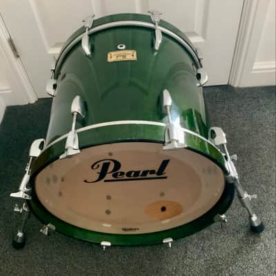 Pearl 18’’x 16’’Pearl masters custom maple shell 18’’ x 16’’ bass drum 1996 - Emerald mist image 5