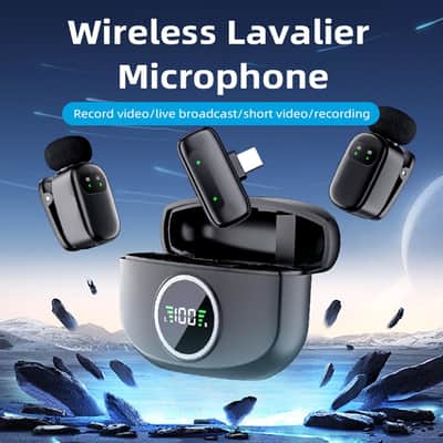 Wireless Lavalier Microphone for iPhone/Android, Lapel Mics with Type-C Plug-Play, Mini Mic with 2.4GHz Noise Cancellation, Charging Case Included, 80ft Range for Stream, Vlog, TikTok and YouTube image 2
