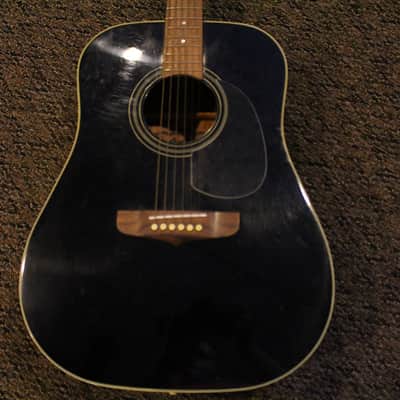 Fender Catalina "Black Cat" Acoustic Guitar w/Hard Shell Chipboard Case image 1