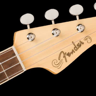 Fender Fullerton Strat Uke, Walnut Fingerboard, White Pickguard, Surf Green #0970523557 image 3