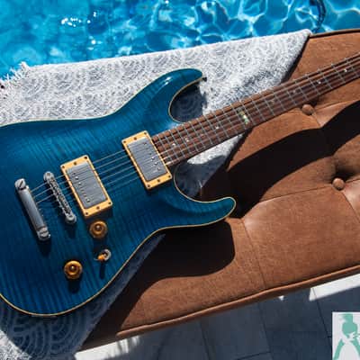 Late 90's ESP Horizon Custom Classic - Neck Through - See Through Blue w a KILLER AAA Flamed Maple Top - Made In Japan - Pro Set Up w Perfect Frets/Action/Intonation! image 10