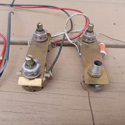 Vintage 1960's Framus Star Bass Wiring Harness! Pots, Jack, Switches! image 3