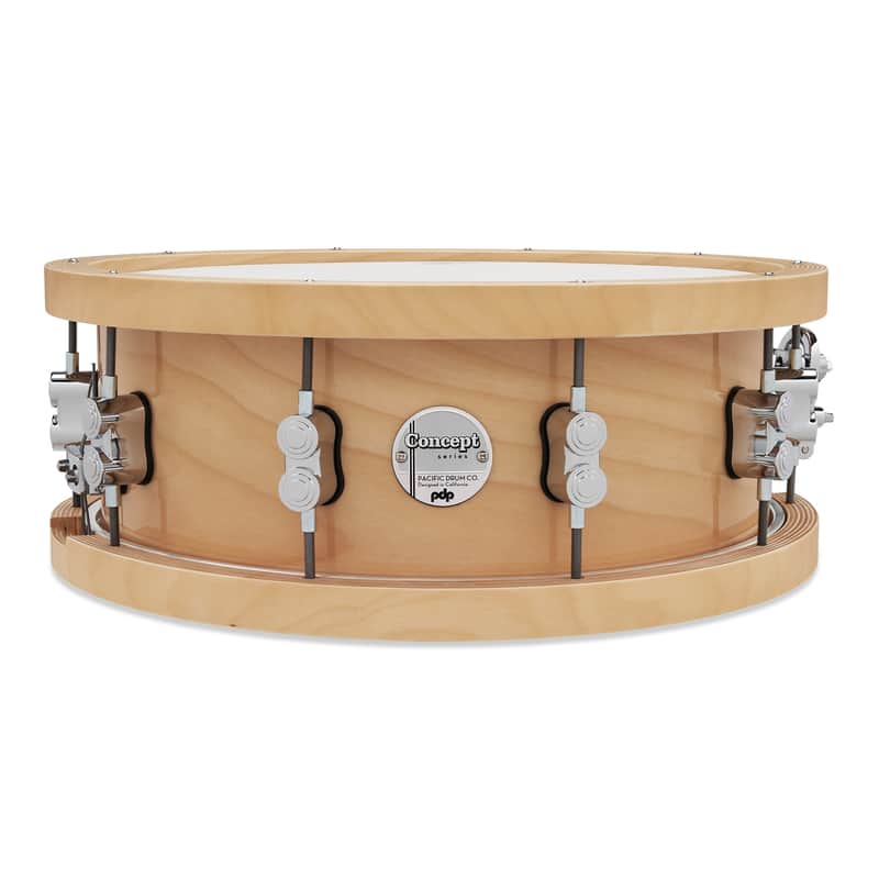 PDP Concept 20-Ply 5.5x14 Thick Wood Hoop Natural Maple Snare image 1