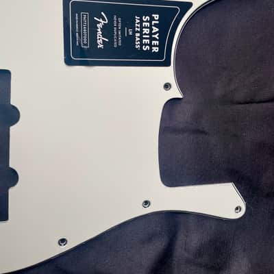 Authentic Fender Player Series Jazz Bass Left Handed Pickguard White 3 Ply image 6