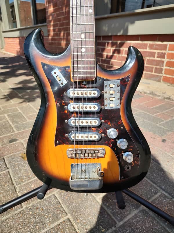 Vintage Marquis Harmony/Tiesco 1960s brown sunburst Made in japan image 1