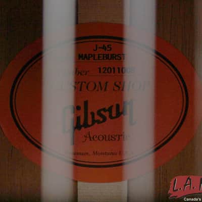 Gibson J-45 Mapleburst Limited Edition Canada LAST ONE image 7