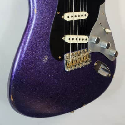 Fender Custom Shop Limited Edition Poblano II Strat Relic, Purple Sparkle, W/HSC image 8