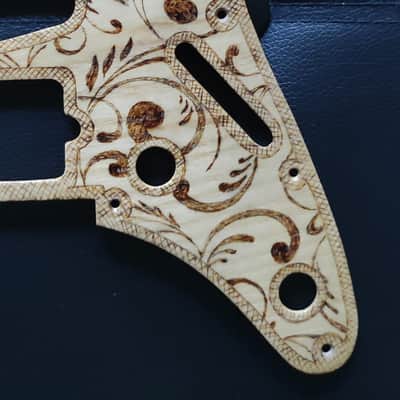 Pickguard for ibanez RG770 hand engraved wood image 3