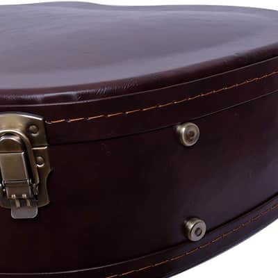 Crossrock Hard-Shell Wooden Case-Fits Super Jumbo Fret Acoustic Guitars-Stainless Steel Latches, Sponge Lining, Metal Feet, Storage Space-Vintage Brown image 5