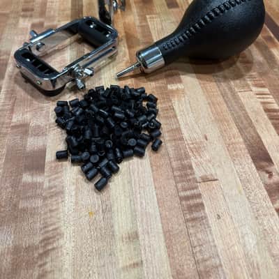 Latin Percussion LP281F Fusheki Foot Shaker Pedal Bracket with Maraca 2010s - Black/Chrome image 1