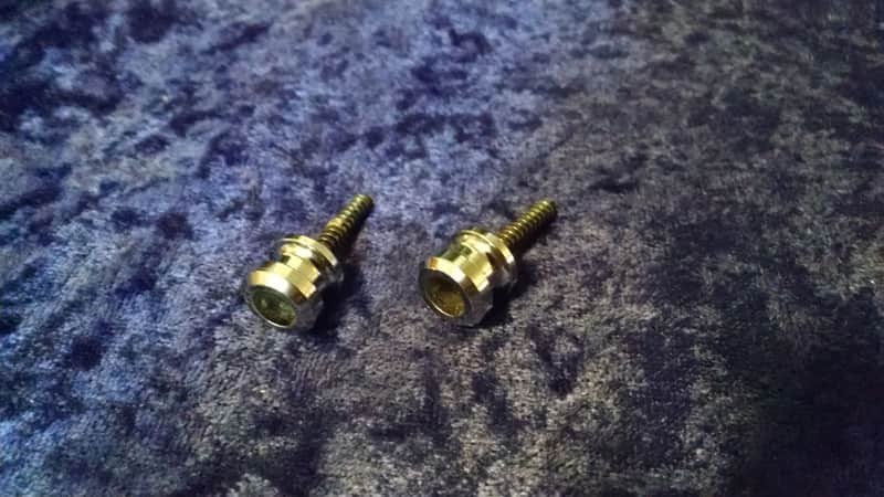 1980s Schaller Strap Buttons Chrome image 1