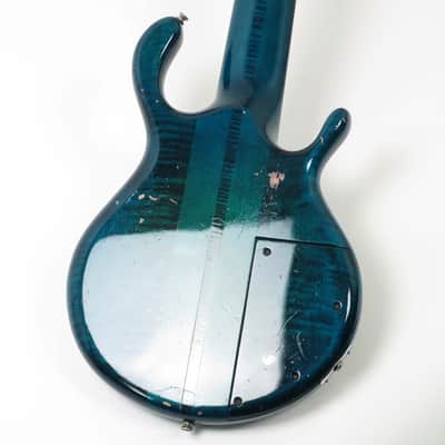 1994 Pedulla  MVP 6 Left Handed- Blue Green Burst - Rare Lefty 6 String Bass - Players Condition -Flamed Maple image 9