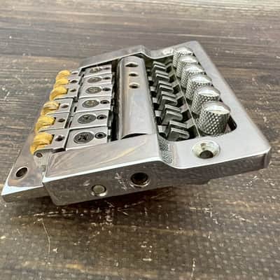 80s Kahler 2300 Type Tremolo Bridge Chrome No Logo w/ Nut Arm Bar image 4