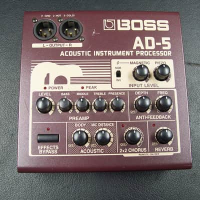 BOSS AD-5 AD5 ACOUSTIC INSTRUMENT PROCESSOR DI BOX PREAMP EQ