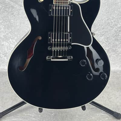 2012 USA Gibson ES-137 Custom Shop electric guitar in gloss black image 5