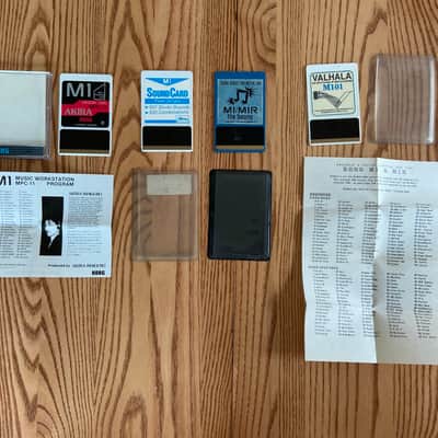 Korg M1 / M1R lot of 4 sound cards - Valhalla M101, Film Textures, Peter Gorges, and Akira