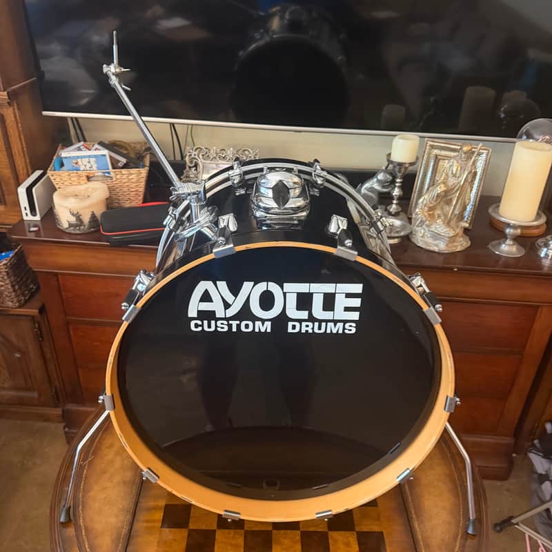 Ayotte Custom 20” Bass Drum Ray Era 1998 - Piano Black image 1