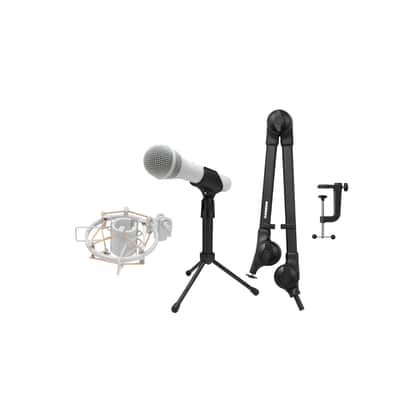 Samson Q2U USB and XLR Handheld Dynamic Microphone with Cardioid Polar Pattern (White) Bundle with Focus Pro Audio Shock Mount (White) and Focus Pro Audio Desktop Boom Arm Microphone Stand image 8