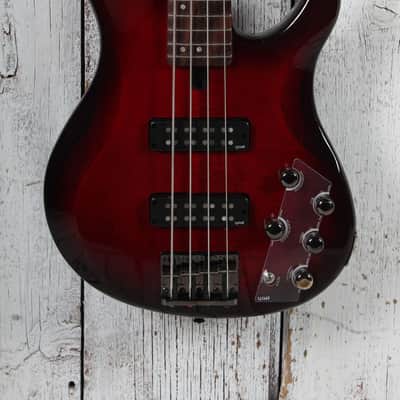 Yamaha TRBX604FM 4 String Electric Bass Guitar Flame Maple Top Dark Red Burst image 1