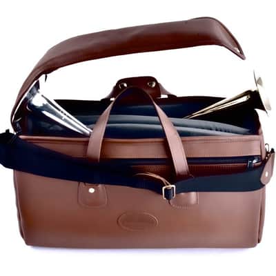 Trumpet Gig Bag - SUPER Triple Trumpet - Leather - Glenn Cronkhite image 1