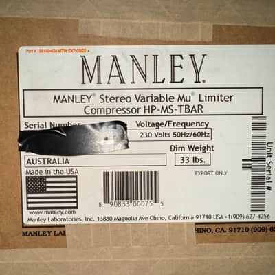 Manley Labs Vari-Mu Stereo Compressor/Limiter. (T-Mod,HPF,M/S) 2021 - Blue image 2