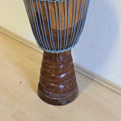 Hand-Carved West African Djembe – 65 cm – 27 cm Head – Natural Goatskin image 2