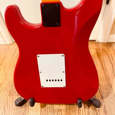 Donzilla Partscaster with Maple Neck, Red Body and PokaDot Pickguard image 6