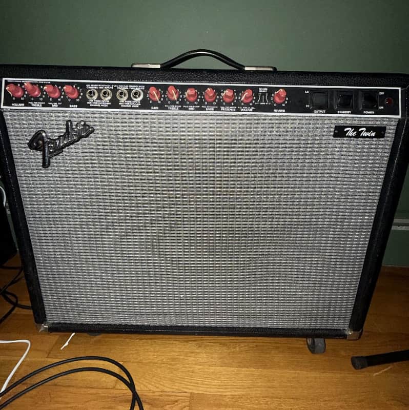 Fender The Twin 2-Channel 100-Watt 2x12" Guitar Combo 1987 - 1990 - Red image 1