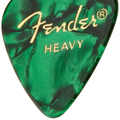 Fender 351 Premium Celluloid Guitar Picks - GREEN MOTO, HEAVY 144-Pack (1 Gross) image 5