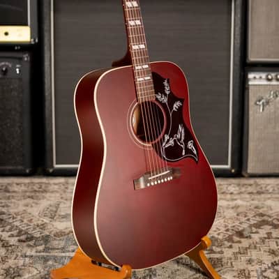 Gibson Hummingbird Special Dreadnought Acoustic/Electric Guitar - Satin Wine Red with Gig Bag image 15