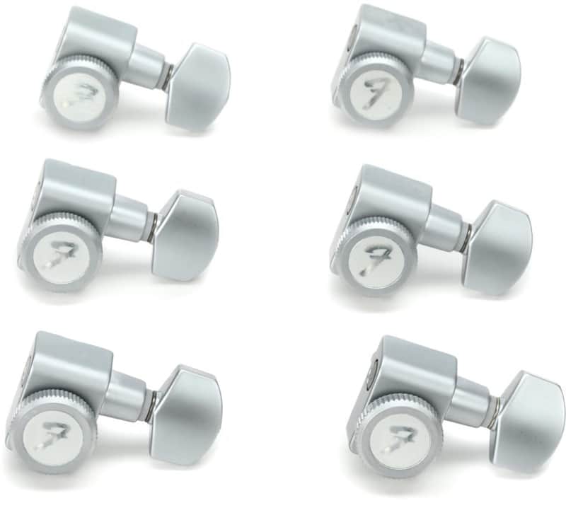Fender Stratocaster/Telecaster Locking Tuning Machine Set - Brushed Chrome image 1