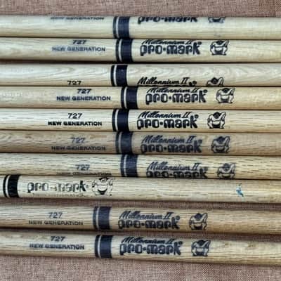 Pro-Mark 5 Pairs Millennium II 727 New Generation White Oak Nylon Tip Sticks image 2