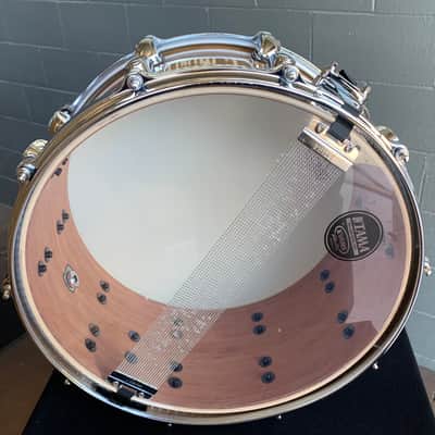 ~WOW!~ TAMA Starclassic Birch/Bubinga 7x14 Snare Drum in Gloss White Oak w/ Chrome Hardware image 10