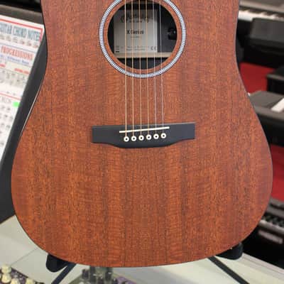 Martin X-Series DX-1E Mahogany HPL Dreadnought Acoustic Electric Guitar Natural w/Soft Case image 1