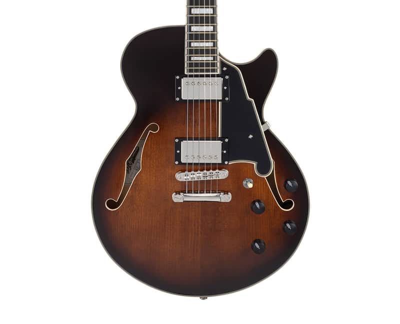 D'Angelico Premier SS Electric Guitar w/Gig Bag - Brown Burst - B-Stock image 1