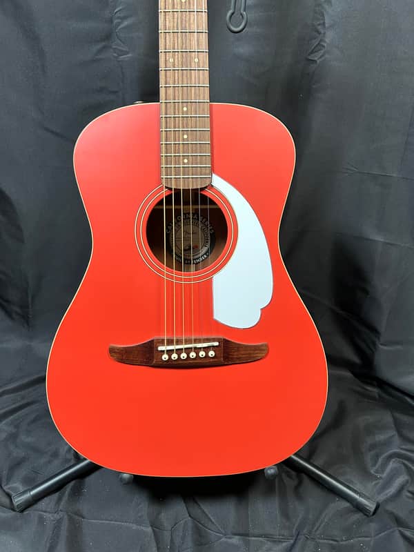 Fender Malibu Player Acoustic Guitar-Fiesta Red image 1