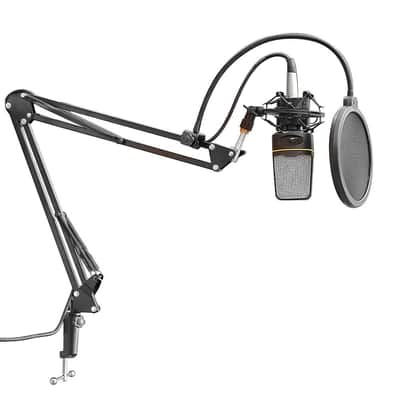 Neewer NW-35 Metal Suspension Boom Scissor Arm Stand with Built-in XLR Male to Female Cable, image 1