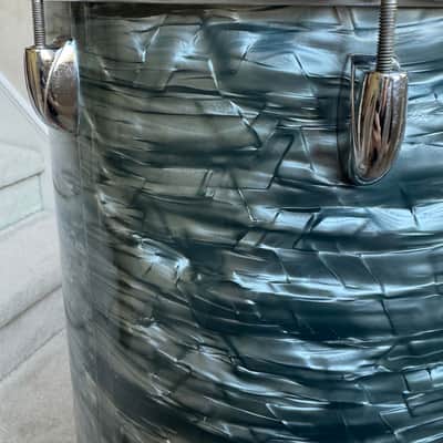 Gretsch Vintage 1951 Round Badge 14” x 21” Cocktail Snare Drum 50s - Blue Pearl image 6