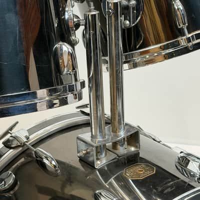 Gretsch 22/12/13/16" 70's Stop Sign Badge Drum Set - Black Mirror Chrome image 5