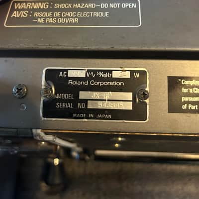 Roland JX-8P 61-Key Polyphonic Synthesizer 1985 - with Roadie Case, Memory Cartridge M-16c image 3